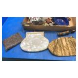 Vintage purses. Locks.