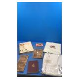 Tablecloth. Paper books old
