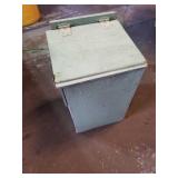 Green homemade wood box