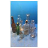 Old bottles. Dog candy jar