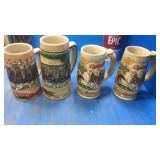 Clydesdale and Budweiser steins