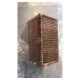 Wicker chest w contents