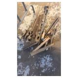 Lot of pry bars hammer heads