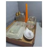 Misc Glass : Shakers Vases Trays