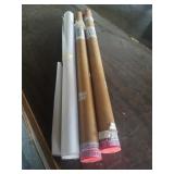 Roll vellum, empty tube & mystery tube