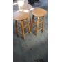 3 wood counter stools