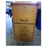 Wood filing cabinet - No key