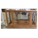 Glass entry table with light 14" wide 4