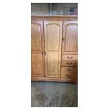 Solid wood storage cabinet