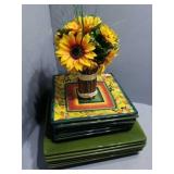 Handpainted Earthenware Plates & Artificial