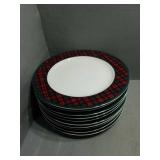 Holiday Plaid Dinner Plates 10 - Christmas