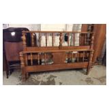 Full size bed frame only. With rails  maple