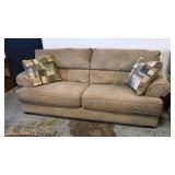 2 cushion tan couch. Matches 19