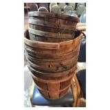 Stack of vintage baskets 9