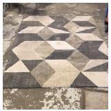 5x11 gray,tan area rug