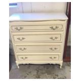 38x18x40 white chest of drawers gold trim