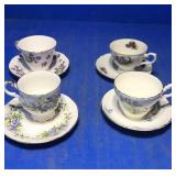 4 cup and saucers. Bone China England