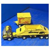 Metal tonka truck, 2 trailers