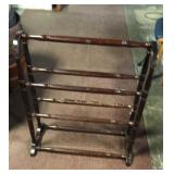 Wood quilt rack