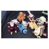 10 ty animals. Owl,monkey. More