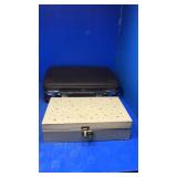 Vintage jewelry box w key. Briefcase