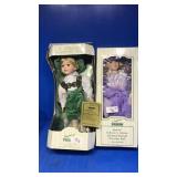 2 porcelain dolls. Storybook and musical doll