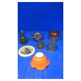 Carnival glass,Indiana and japan glass.