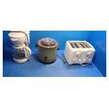 Toaster crock pot and coffee maker