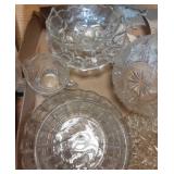 Flat of crystal ware