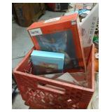 Milk crate with Christmas stuff