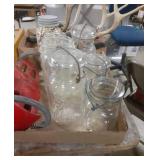 Flat with glass jars and York healthy shoe