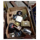 Flat with vintage brush, coasters and more