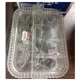 Stack of 3 glass serving trays