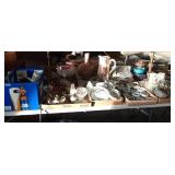 Table top lot glassware and more