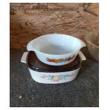 Corningwarw dish with lid and fire king bowl