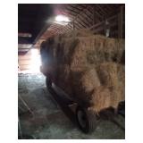 Over eighty bale of mixed grass hay. Wagon not