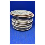 Stack assorted collectors plates