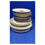 Stack assorted collectors plates