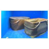 2 vintage picnic baskets