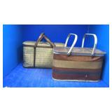 2 vintage picnic baskets