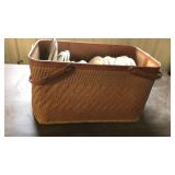 Basket full collectors plates