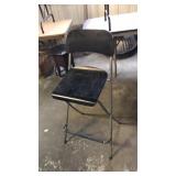 Black wood fold up tall chair