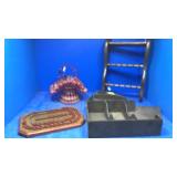 Wood shelf,game, basket