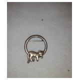 Sterling silver cat pin