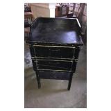 Black table stand with one drawer