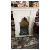 Fake wood fireplace with fake logs