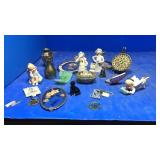 Angels,brass pear,glass hangers lot