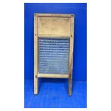 Vintage washboard glass and wood