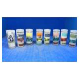 8 frosted. Antique auto glasses