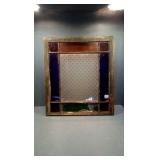 Vintage stain window with one broken piece